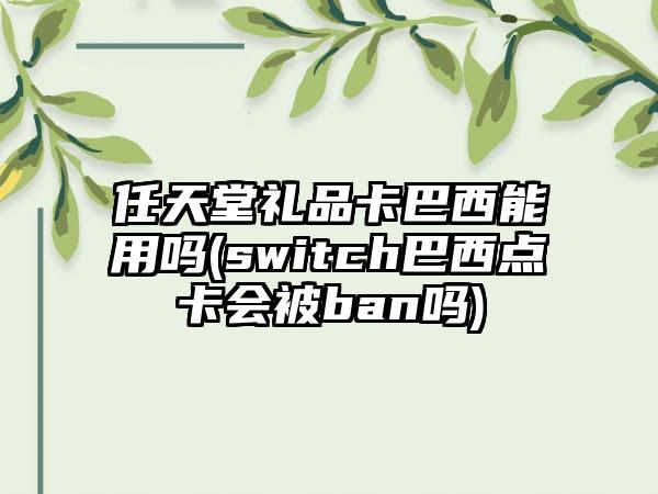 任天堂礼品卡巴西能用吗(switch巴西点卡会被ban吗)