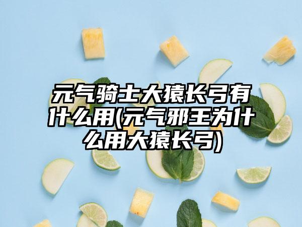 元气骑士大猿长弓有什么用(元气邪王为什么用大猿长弓)