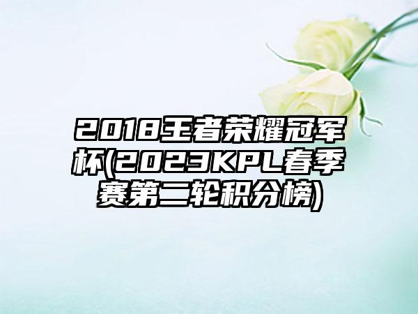 2018王者荣耀冠军杯(2023KPL春季赛第二轮积分榜)