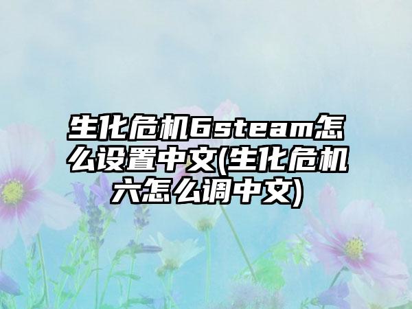 生化危机6steam怎么设置中文(生化危机六怎么调中文)
