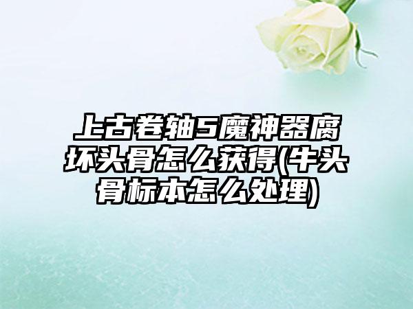 上古卷轴5魔神器腐坏头骨怎么获得(牛头骨标本怎么处理)