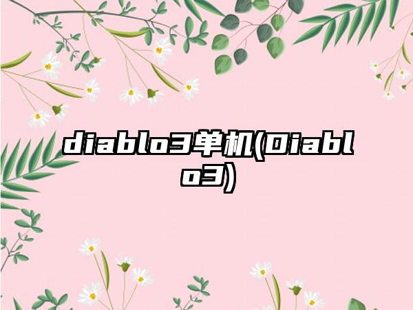 diablo3单机(Diablo3)