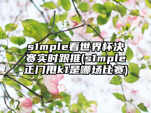 s1mple看世界杯决赛实时跟推(s1mple正门甩k1是哪场比赛)
