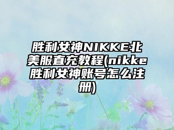 胜利女神NIKKE北美服直充教程(nikke胜利女神账号怎么注册)