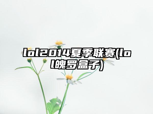 lol2014夏季联赛(lol魄罗盒子)