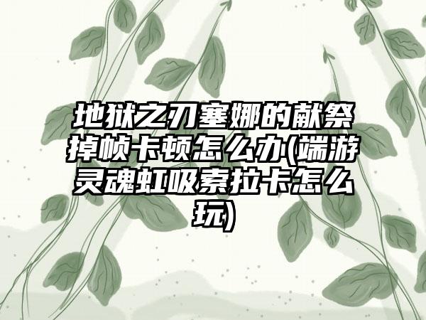 地狱之刃塞娜的献祭掉帧卡顿怎么办(端游灵魂虹吸索拉卡怎么玩)