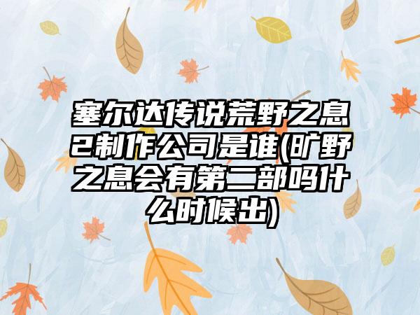 塞尔达传说荒野之息2制作公司是谁(旷野之息会有第二部吗什么时候出)