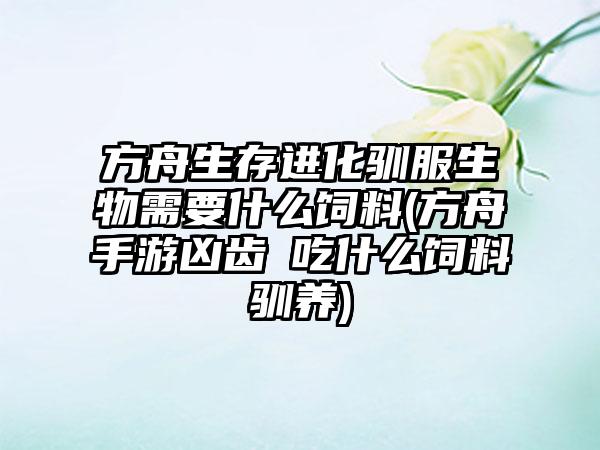 方舟生存进化驯服生物需要什么饲料(方舟手游凶齿豨吃什么饲料驯养)