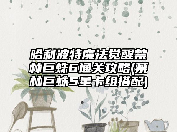 哈利波特魔法觉醒禁林巨蛛6通关攻略(禁林巨蛛5星卡组搭配)