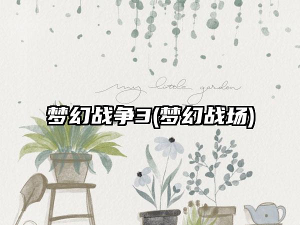 梦幻战争3(梦幻战场)