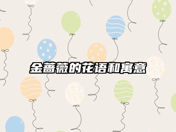 金蔷薇的花语和寓意