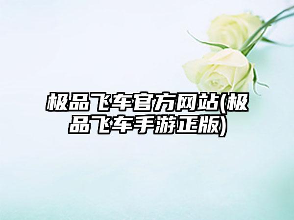 极品飞车官方网站(极品飞车手游正版)