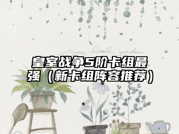 皇室战争5阶卡组最强（新卡组阵容推荐）