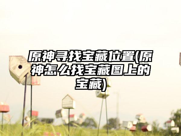 原神寻找宝藏位置(原神怎么找宝藏图上的宝藏)