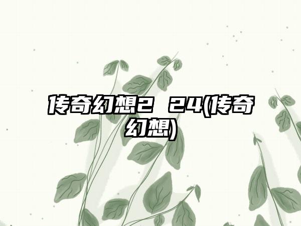 传奇幻想2 24(传奇幻想)