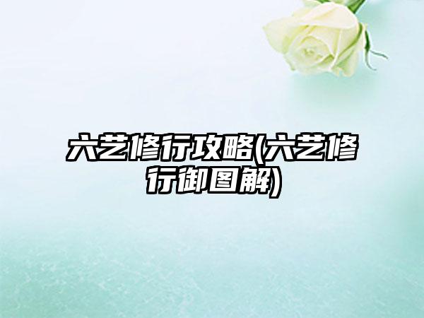 六艺修行攻略(六艺修行御图解)