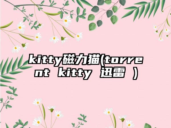 kitty磁力猫(torrent kitty 迅雷 )