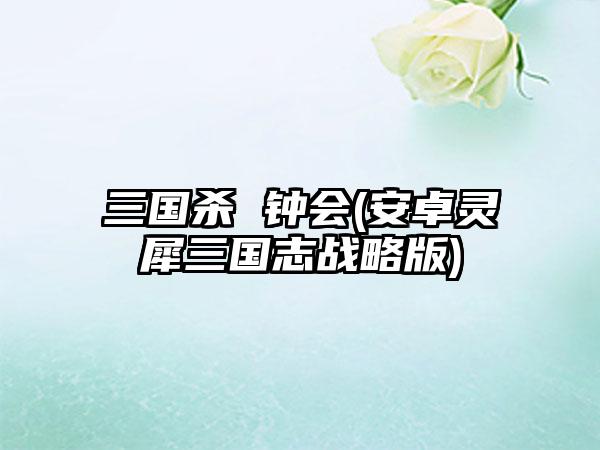 三国杀 钟会(安卓灵犀三国志战略版)