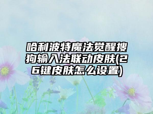 哈利波特魔法觉醒搜狗输入法联动皮肤(26键皮肤怎么设置)