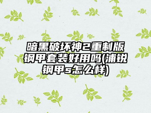 暗黑破坏神2重制版钢甲套装好用吗(浦锐钢甲s怎么样)