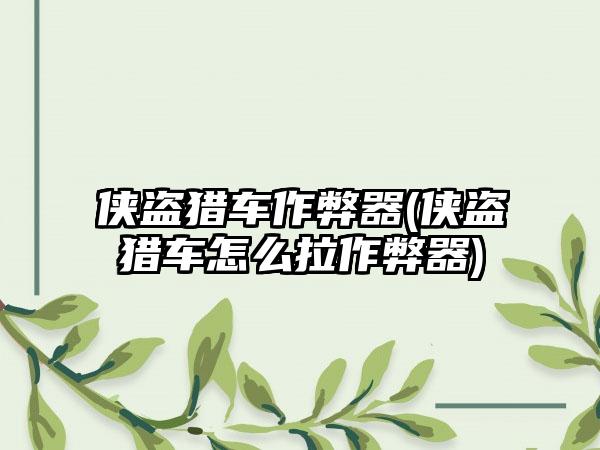 侠盗猎车作弊器(侠盗猎车怎么拉作弊器)