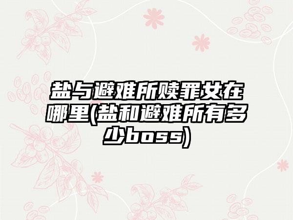 盐与避难所赎罪女在哪里(盐和避难所有多少boss)