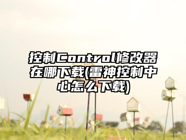 控制Control修改器在哪下载(雷神控制中心怎么下载)