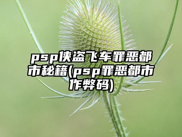 psp侠盗飞车罪恶都市秘籍(psp罪恶都市作弊码)