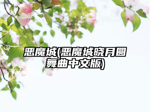 恶魔城(恶魔城晓月圆舞曲中文版)