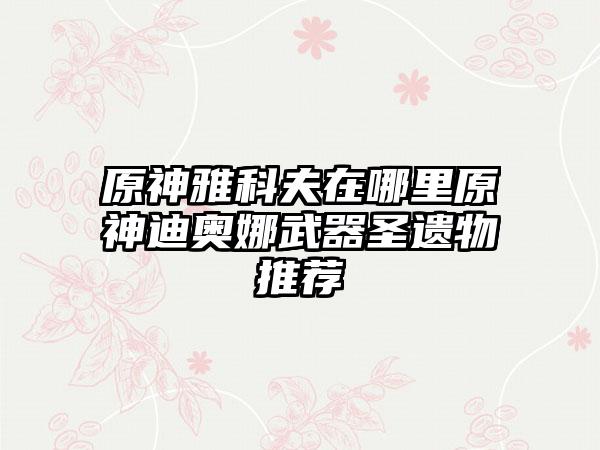 原神雅科夫在哪里原神迪奥娜武器圣遗物推荐