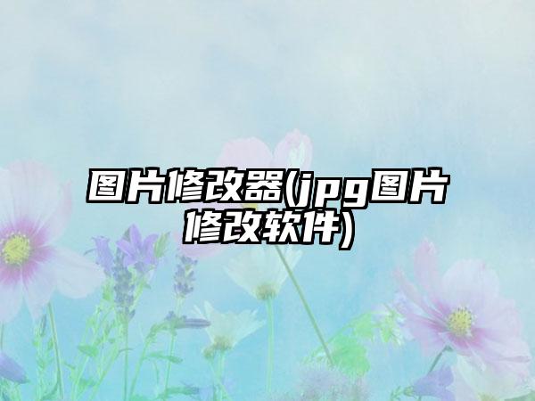图片修改器(jpg图片修改软件)
