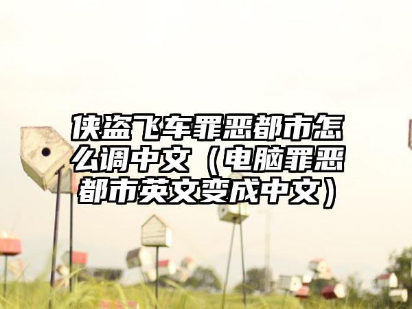 侠盗飞车罪恶都市怎么调中文（电脑罪恶都市英文变成中文）