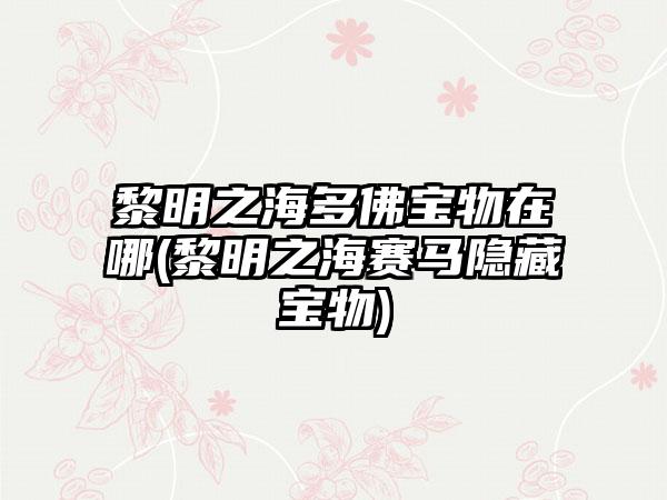 黎明之海多佛宝物在哪(黎明之海赛马隐藏宝物)