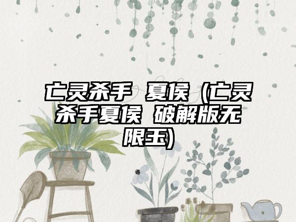 亡灵杀手 夏侯惇(亡灵杀手夏侯惇破解版无限玉)