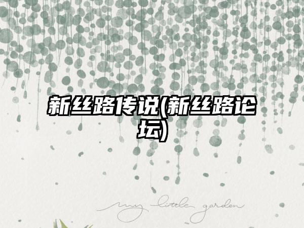 新丝路传说(新丝路论坛)