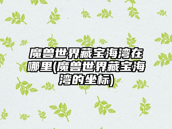 魔兽世界藏宝海湾在哪里(魔兽世界藏宝海湾的坐标)