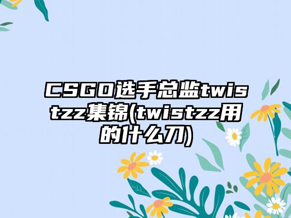 CSGO选手总监twistzz集锦(twistzz用的什么刀)
