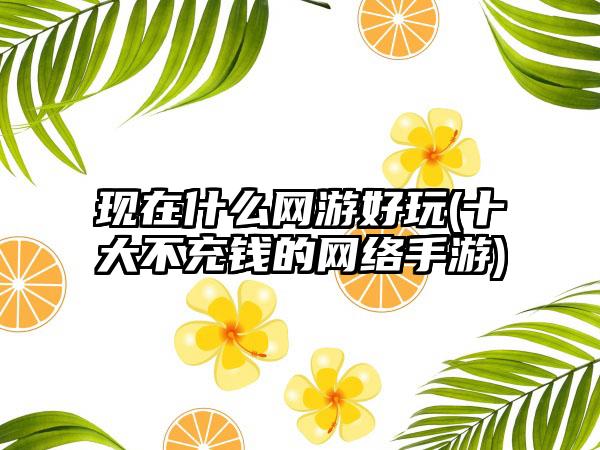 现在什么网游好玩(十大不充钱的网络手游)