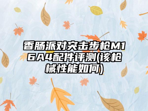 香肠派对突击步枪M16A4配件评测(该枪械性能如何)