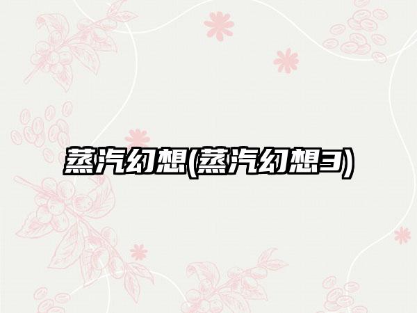 蒸汽幻想(蒸汽幻想3)