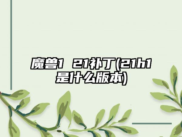 魔兽1 21补丁(21h1是什么版本)