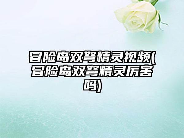 冒险岛双弩精灵视频(冒险岛双弩精灵厉害吗)