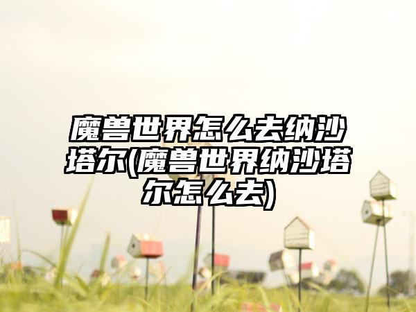 魔兽世界怎么去纳沙塔尔(魔兽世界纳沙塔尔怎么去)