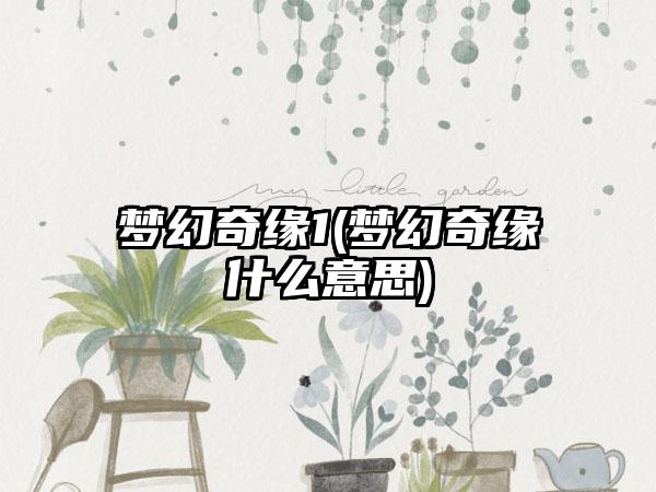 梦幻奇缘1(梦幻奇缘什么意思)