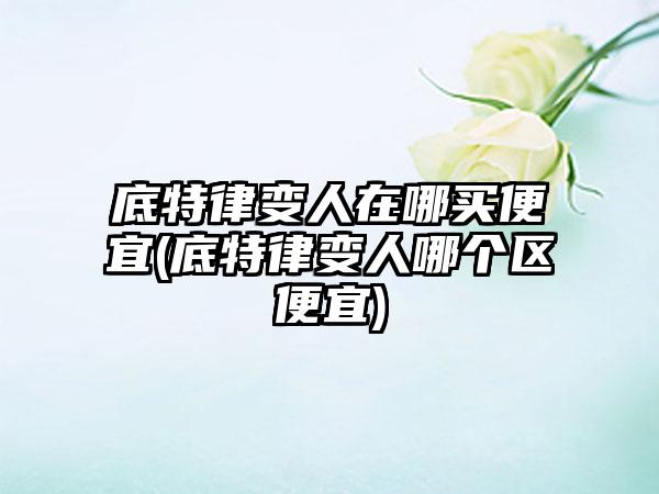 底特律变人在哪买便宜(底特律变人哪个区便宜)