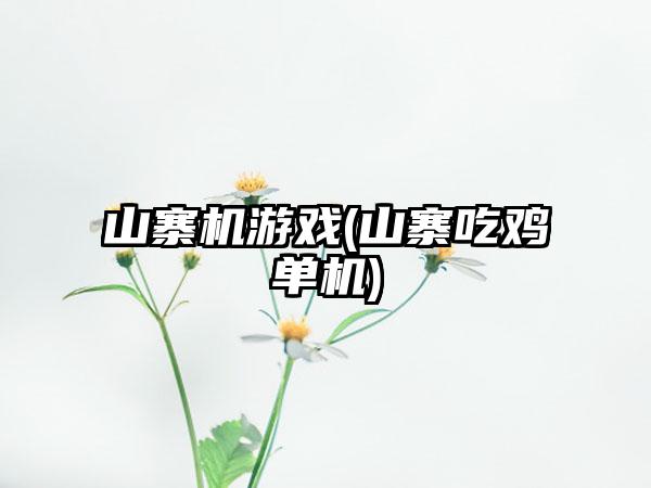 山寨机游戏(山寨吃鸡单机)