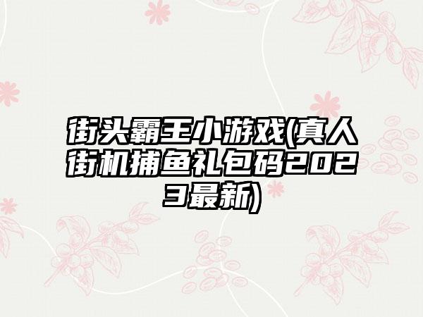街头霸王小游戏(真人街机捕鱼礼包码2023最新)