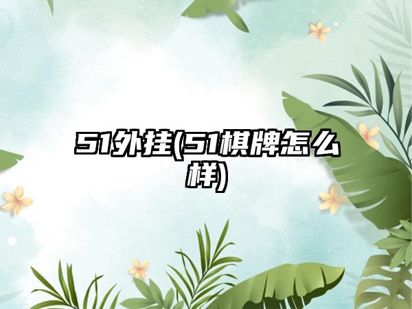 51外挂(51棋牌怎么样)