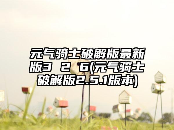 元气骑士破解版最新版3 2 6(元气骑士破解版2.5.1版本)