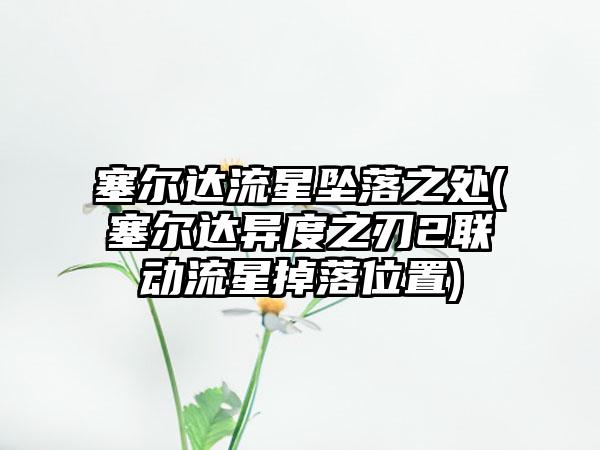 塞尔达流星坠落之处(塞尔达异度之刃2联动流星掉落位置)